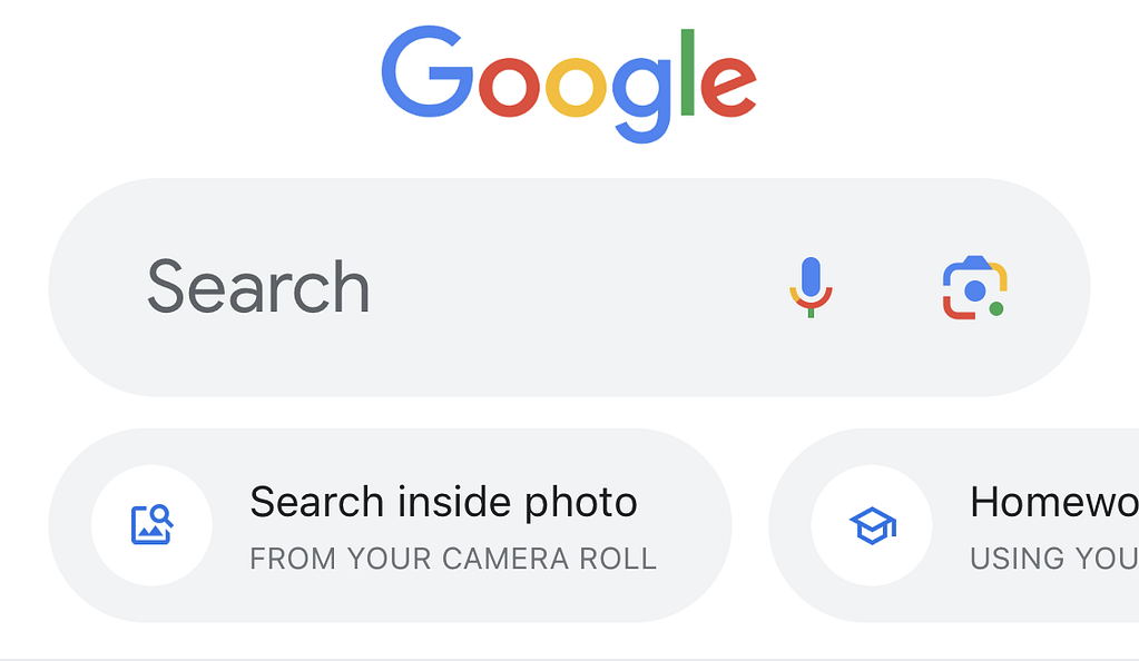 Google Lens Icon in Google Search